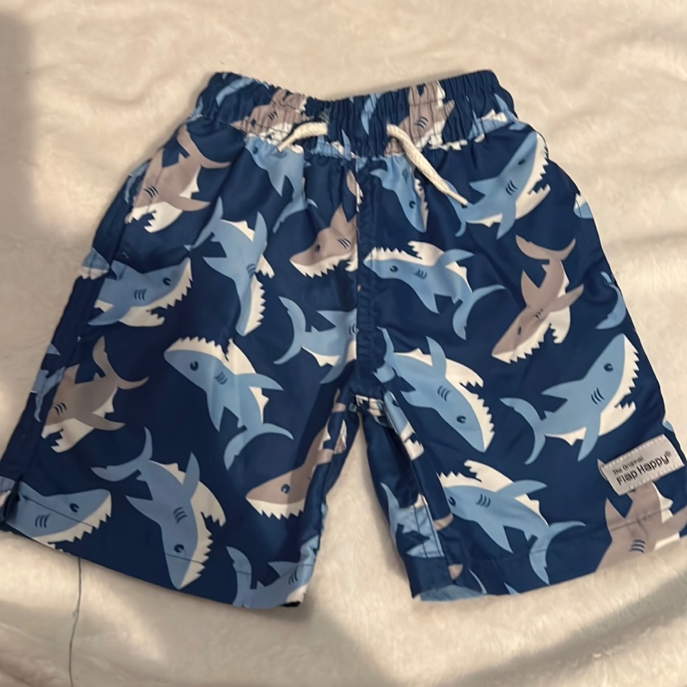 Flap happy swim trunks